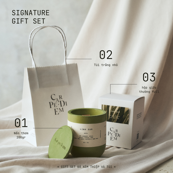  SIGNATURE GIFT SET - Bộ quà tặng nến thơm thủ công tối giản 