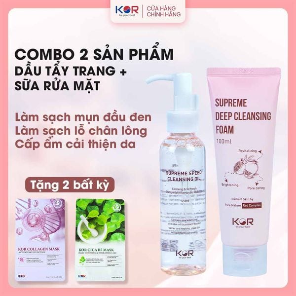  Bộ Làm Sạch Kép ( Dầu tẩy trang + sữa rửa mặt ) 