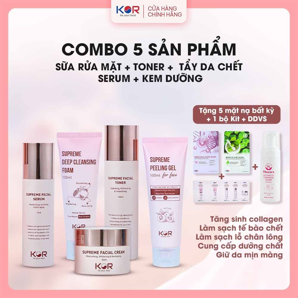 Bộ Phục Hồi & Trẻ Hóa (  Sữa rửa mặt + Toner + Tẩy da chết + Serum + Kem dưỡng ) 