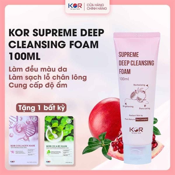  Sữa Rửa Mặt KOR Supreme Deep Cleansing Foam 100ml 