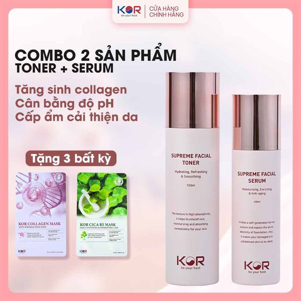  Bộ Đôi Cấp Ẩm Tức Thì & Căng Mướt Da ( Toner + Serum ) 