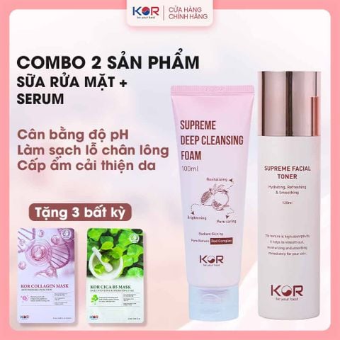  Bộ Làm Sạch Cân Bằng Da (  Sữa rửa mặt + Toner ) 