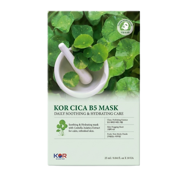  Mặt nạ KOR CICA B5 MASK - DAILY SOOTHING & HYDRATING CARE 