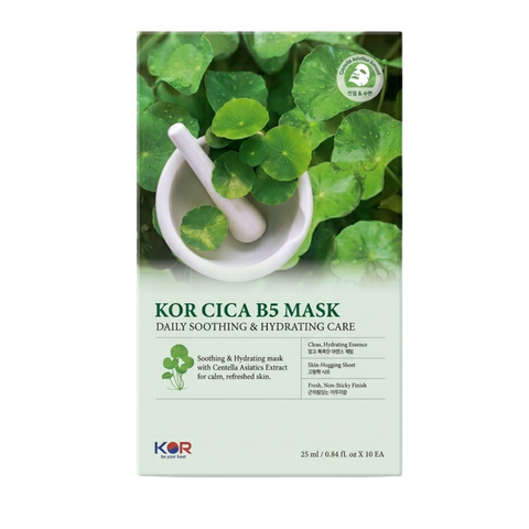  Mặt nạ KOR CICA B5 MASK - DAILY SOOTHING & HYDRATING CARE 
