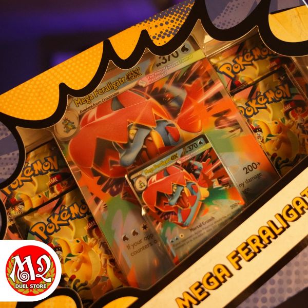 Hộp thẻ bài Pokemon TCG Mega Evolution Ascended Heroes Mega Feraligatr Ex Box ME2.5 - Chính hãng Nintendo