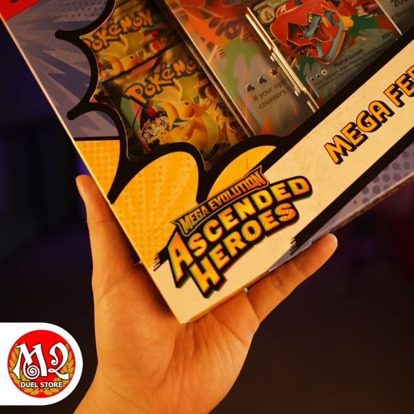 Hộp thẻ bài Pokemon TCG Mega Evolution Ascended Heroes Mega Feraligatr Ex Box ME2.5 - Chính hãng Nintendo