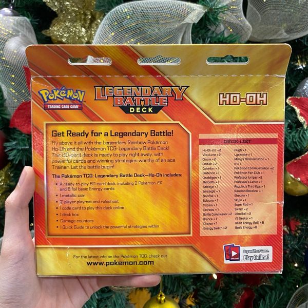059 Hộp Thẻ bài Pokemon Ho-Oh Legendary Battle Deck - Trắng bao bìa