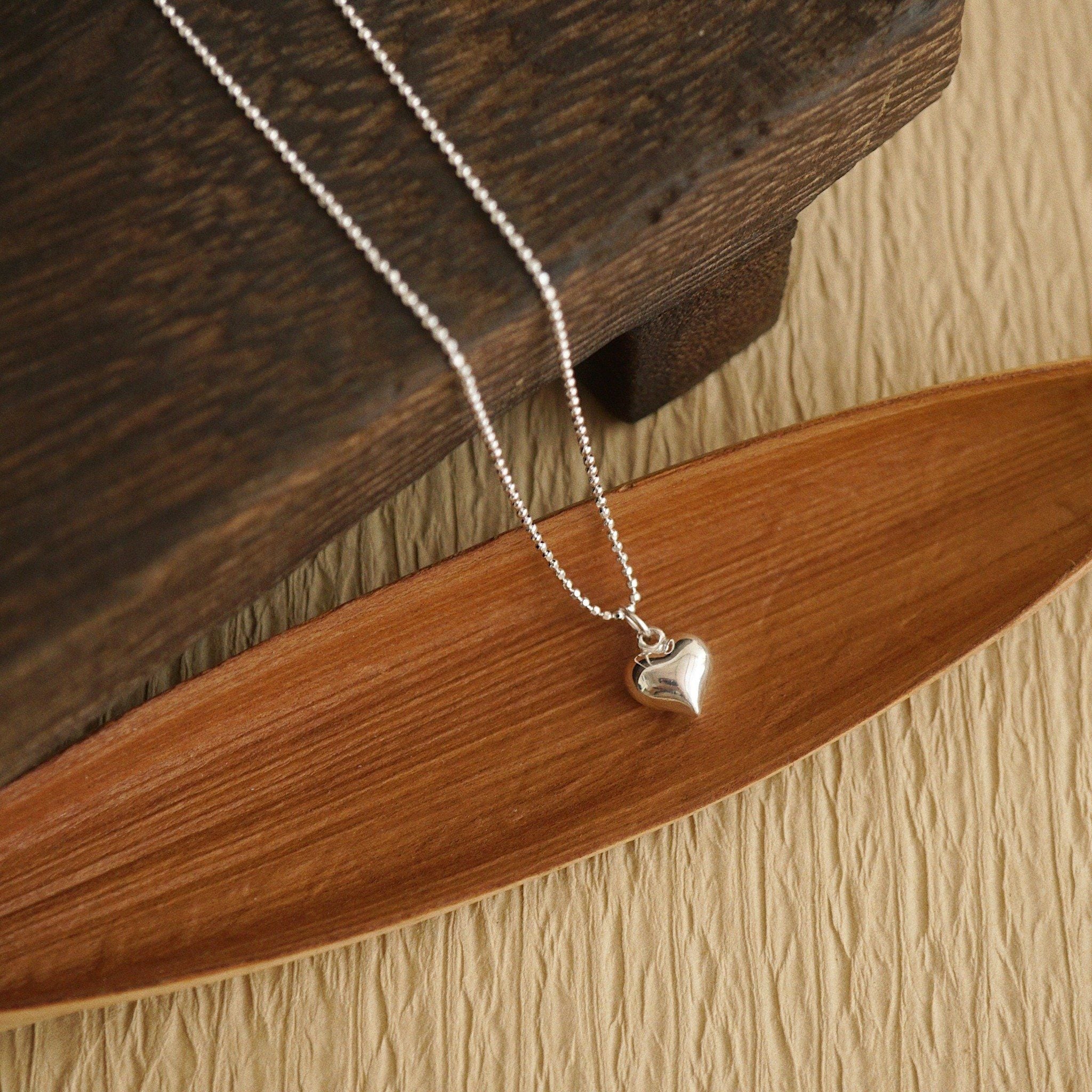  PUFF HEART BEADED CHAIN NECKLACE (S) 