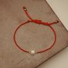  FOUR PETAL RED LUCKY STRING BRACELET - 03 