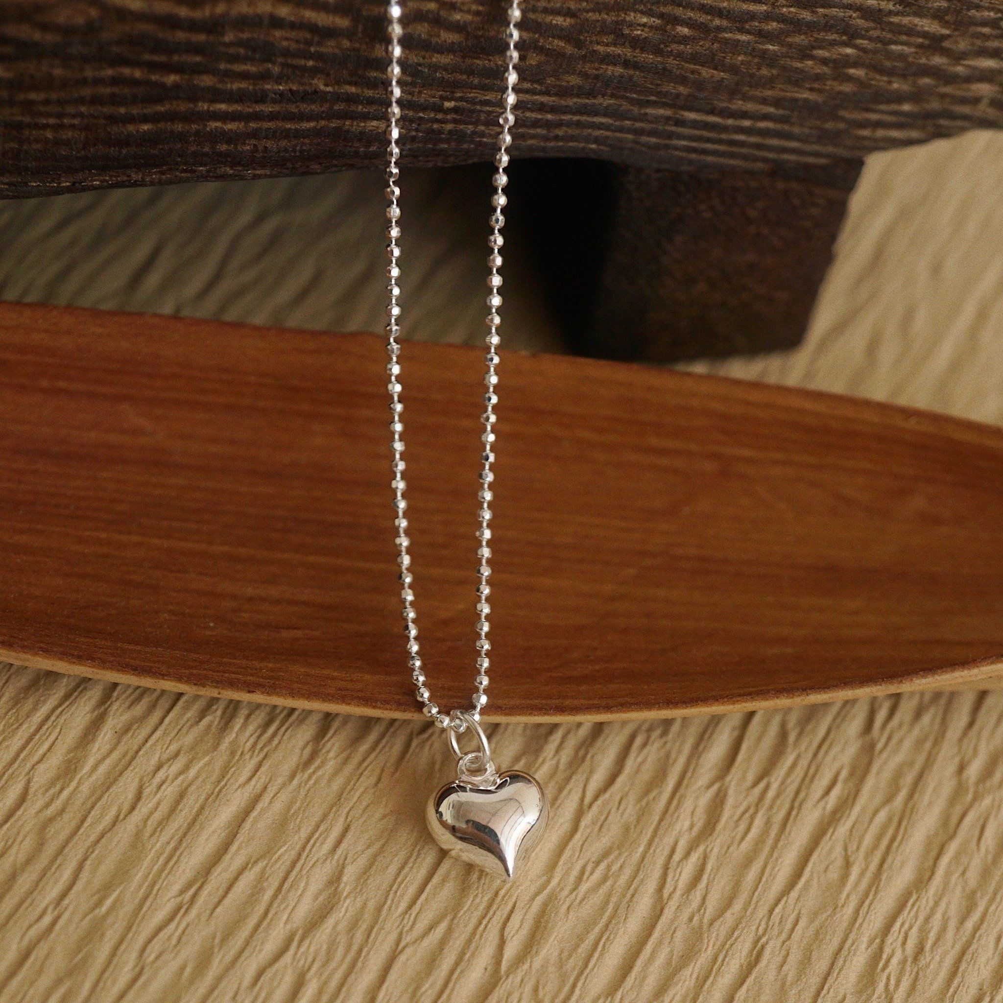  PUFF HEART BEADED CHAIN NECKLACE (S) 