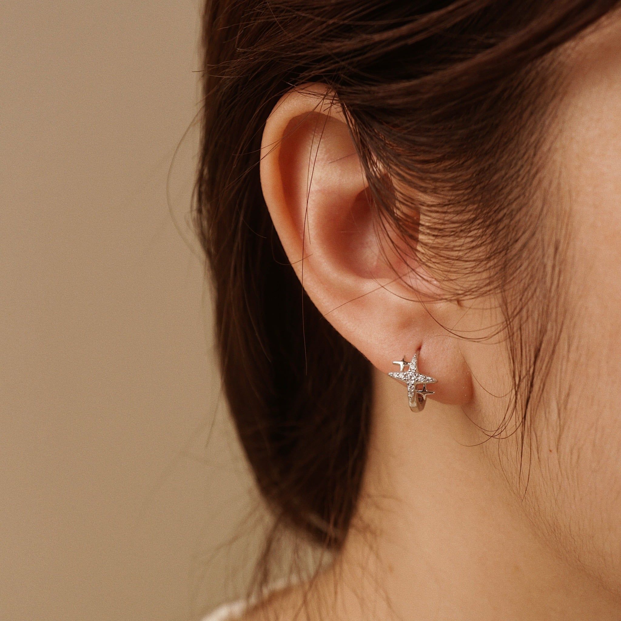 NOVA STAR HOOP EARRINGS (S) 