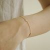  TRIPLE FLOWER MINI CURB BRACELET 