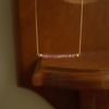  PINK TOURMALINE BEADED BAR MINI CURB BRACELET 