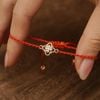 FOUR PETAL RED LUCKY STRING BRACELET - 03 