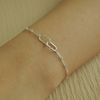  DOUBLE RECTANGLE CLASP - ALTERNATING PAPERCLIP BRACELET (S) 