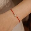  FOUR PETAL RED LUCKY STRING BRACELET - 03 