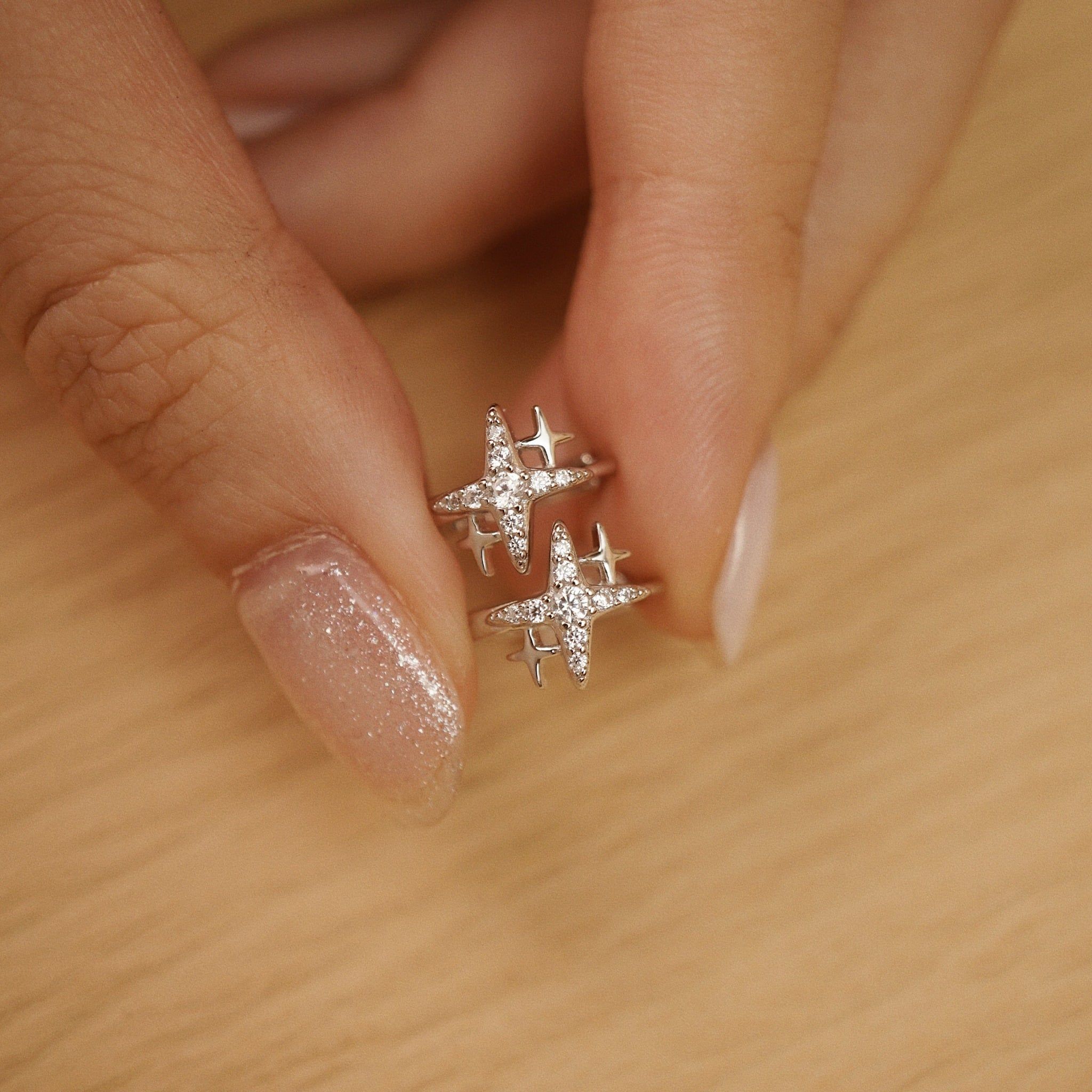  NOVA STAR HOOP EARRINGS (S) 