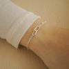  DOUBLE RECTANGLE CLASP - ALTERNATING PAPERCLIP BRACELET (S) 