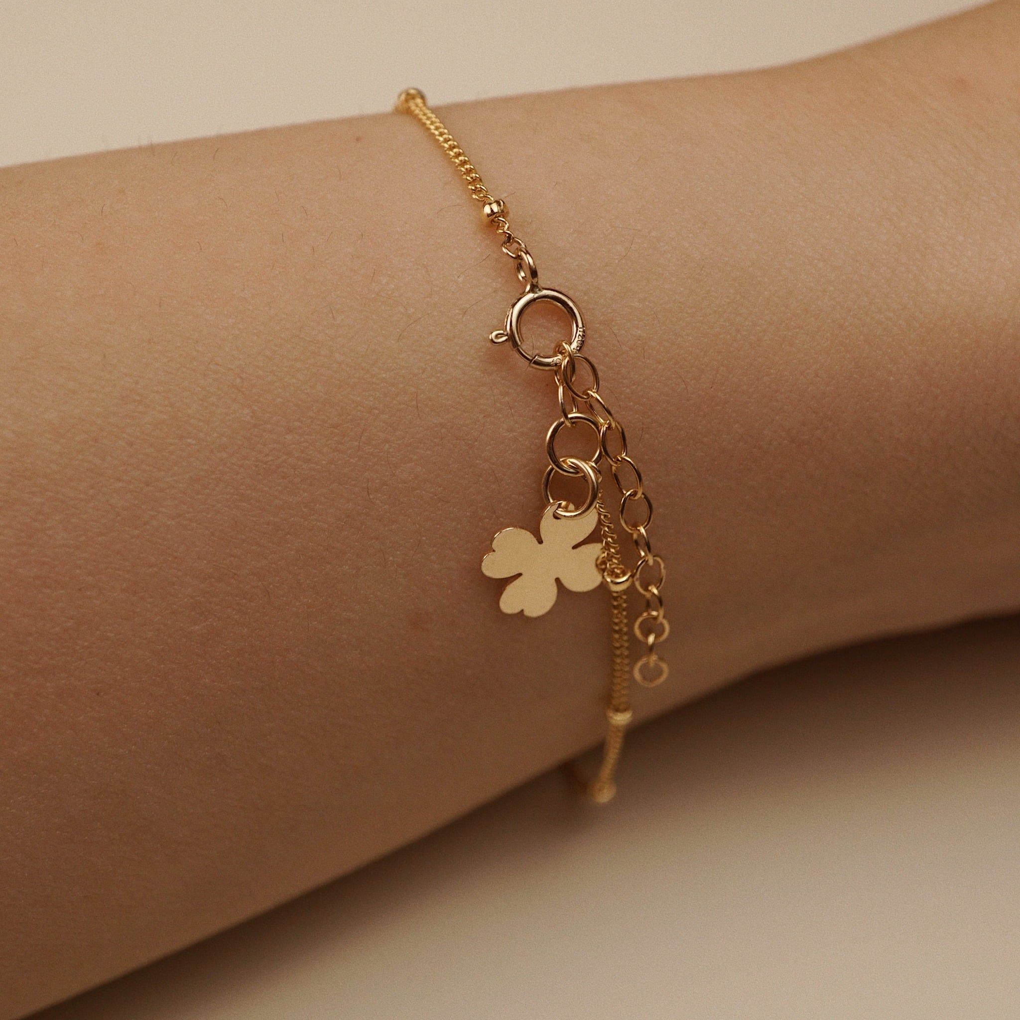  CLOVER LEAF SATELLITE BRACELET 