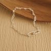  DOUBLE RECTANGLE CLASP - ALTERNATING PAPERCLIP BRACELET (S) 