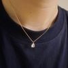  PEAR CUT MINI CURB NECKLACE 