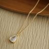  PEAR CUT MINI CURB NECKLACE 