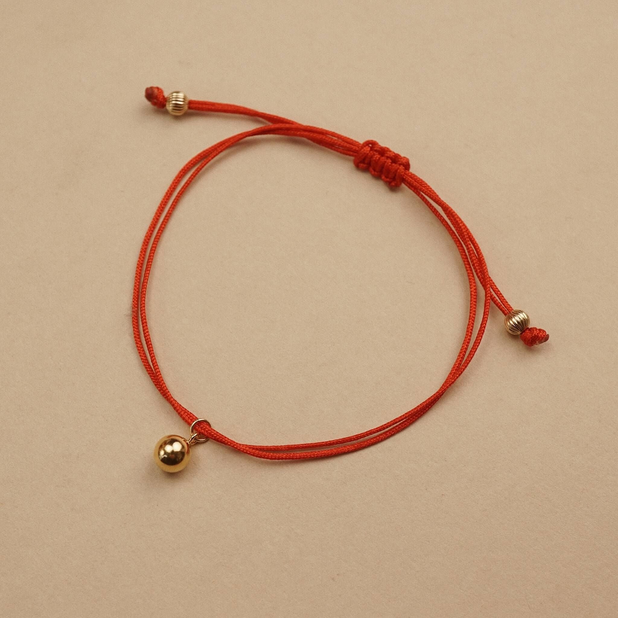  DROPBALL - RED LUCKY STRING BRACELET 