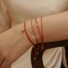  WISHBONE - RED LUCKY STRING BRACELET 