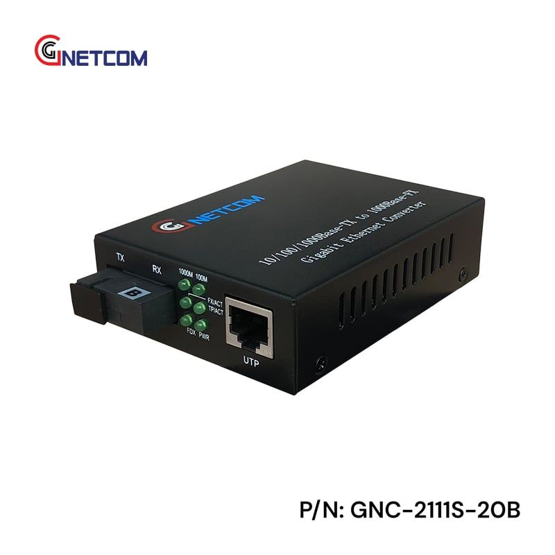 Bộ chuyển đổi quang điện Gigabit GNETCOM 10/100/1000M GNC-2111S-20A/B