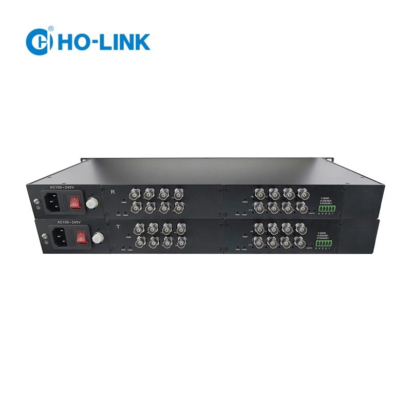 Bộ chuyển đổi video sang quang 16 kênh HO-LINK cho camera 5MP