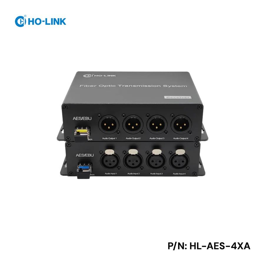 Bộ chuyển đổi audio qua quang 4 kênh AES/EBU HO-LINK HL-AES-4XA
