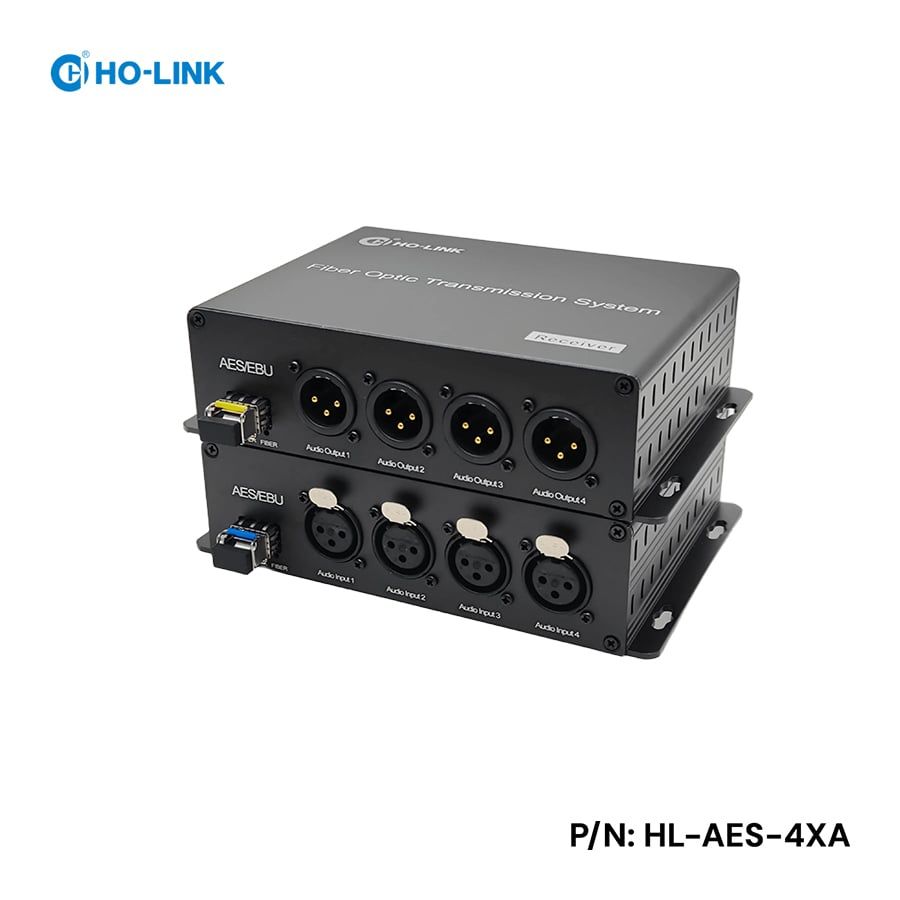 Bộ chuyển đổi audio qua quang 4 kênh AES/EBU HO-LINK HL-AES-4XA