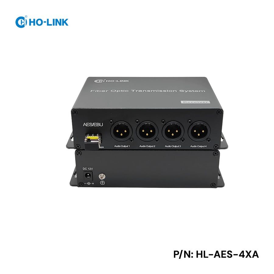 Bộ chuyển đổi audio qua quang 4 kênh AES/EBU HO-LINK HL-AES-4XA