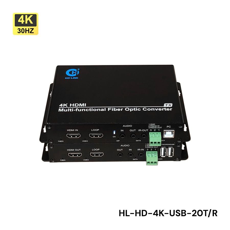 Bộ chuyển đổi HDMI sang quang 4K có USB HO-LINK HL-HD-4K-USB-20TR