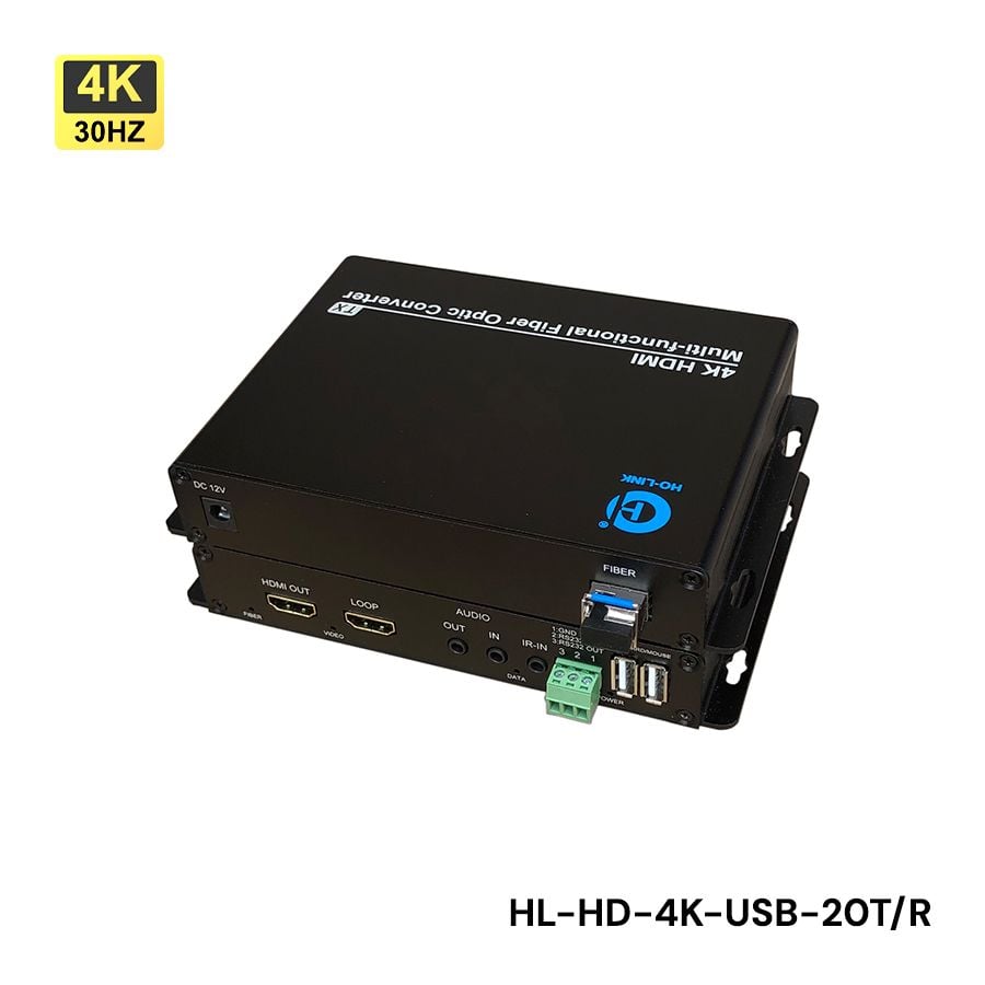 Bộ chuyển đổi HDMI sang quang 4K có USB HO-LINK HL-HD-4K-USB-20TR