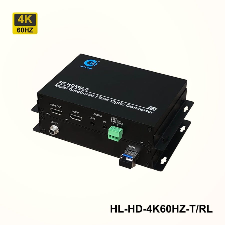 HL-HD-4K60HZ- T/RL Bộ chuyển đổi HDMI sang quang 4K 60HZ HO-LINK