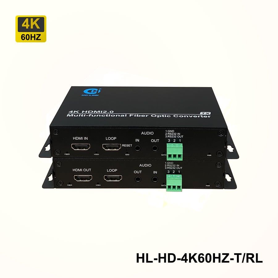 HL-HD-4K60HZ- T/RL Bộ chuyển đổi HDMI sang quang 4K 60HZ HO-LINK
