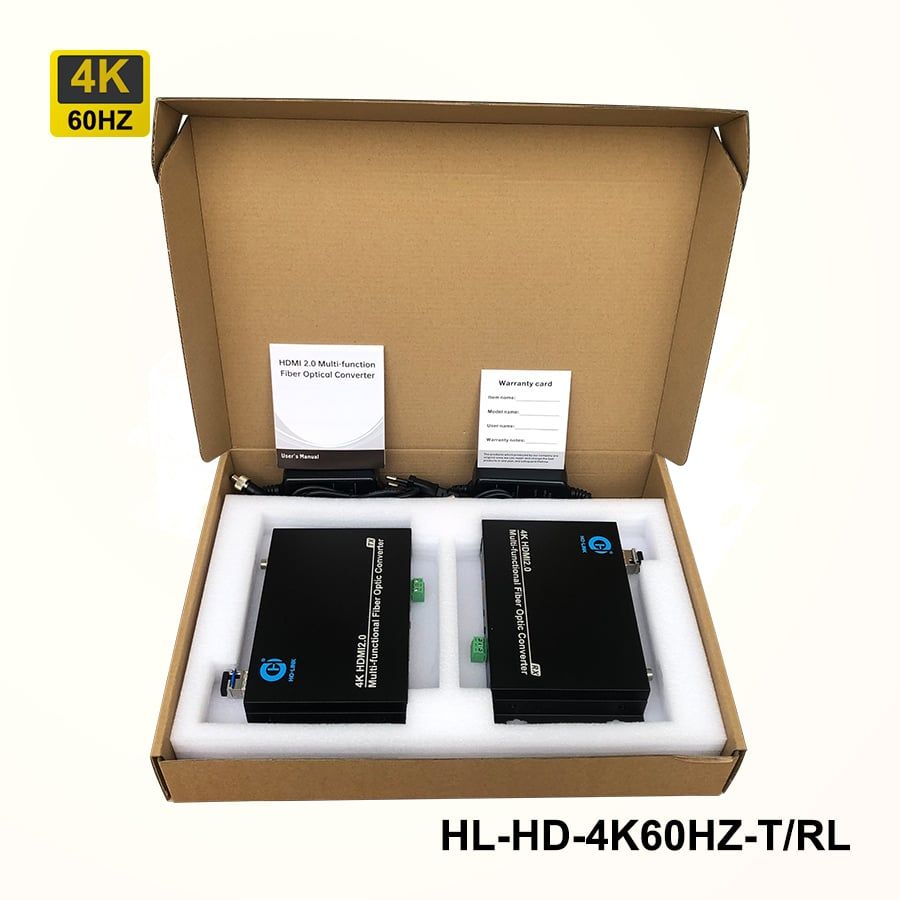 HL-HD-4K60HZ- T/RL Bộ chuyển đổi HDMI sang quang 4K 60HZ HO-LINK