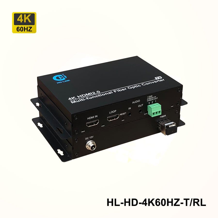 HL-HD-4K60HZ- T/RL Bộ chuyển đổi HDMI sang quang 4K 60HZ HO-LINK