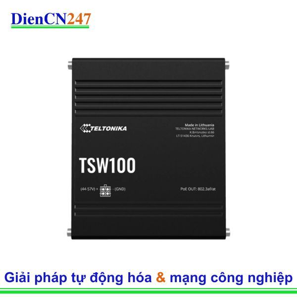  Teltonika TSW100 – Switch công nghiệp 5 cổng Gigabit PoE | Teltonika Vietnam 