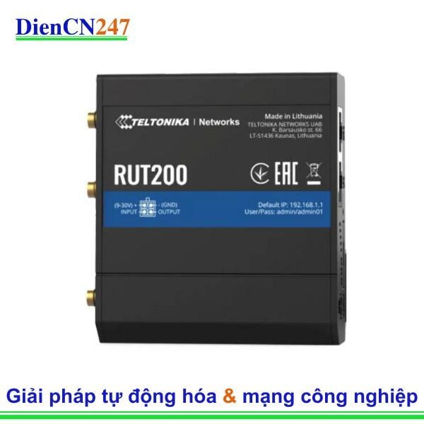  Teltonika RUT200 – Router 4G LTE công nghiệp nhỏ gọn, hiệu suất cao | Teltonika Vietnam 