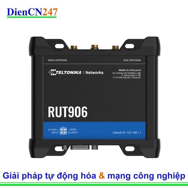  Teltonika RUT906 – Router công nghiệp 4G LTE hiệu suất cao, WiFi và VPN | Teltonika Vietnam 