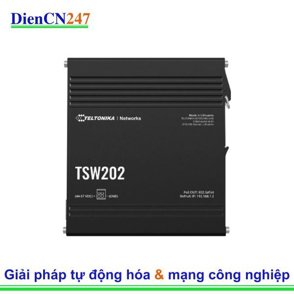  Teltonika TSW202 – Switch công nghiệp 2 cổng Gigabit + 2 cổng SFP | Teltonika Vietnam 