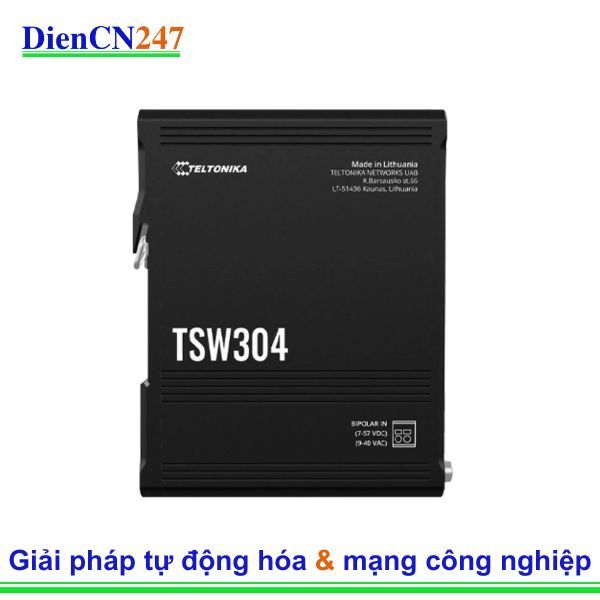  Teltonika TSW304 Teltonika Vietnam – Switch Công Nghiệp 4 Cổng Ethernet Gigabit 