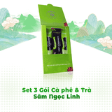  Set 2 Gói Trà và 1 Cà Phê Sâm Ngọc Linh hòa tan 