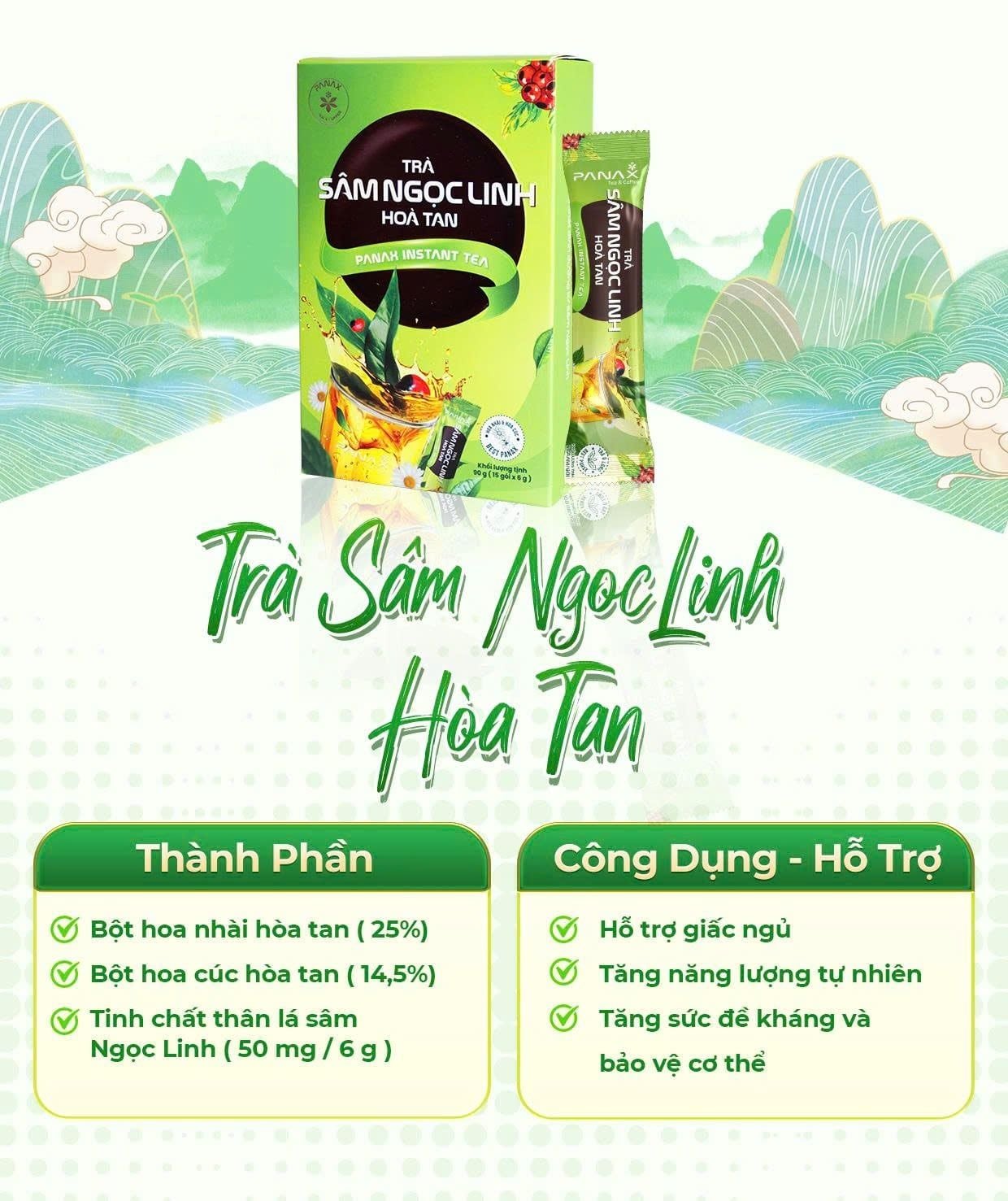  Trà Sâm Ngọc Linh hòa tan 