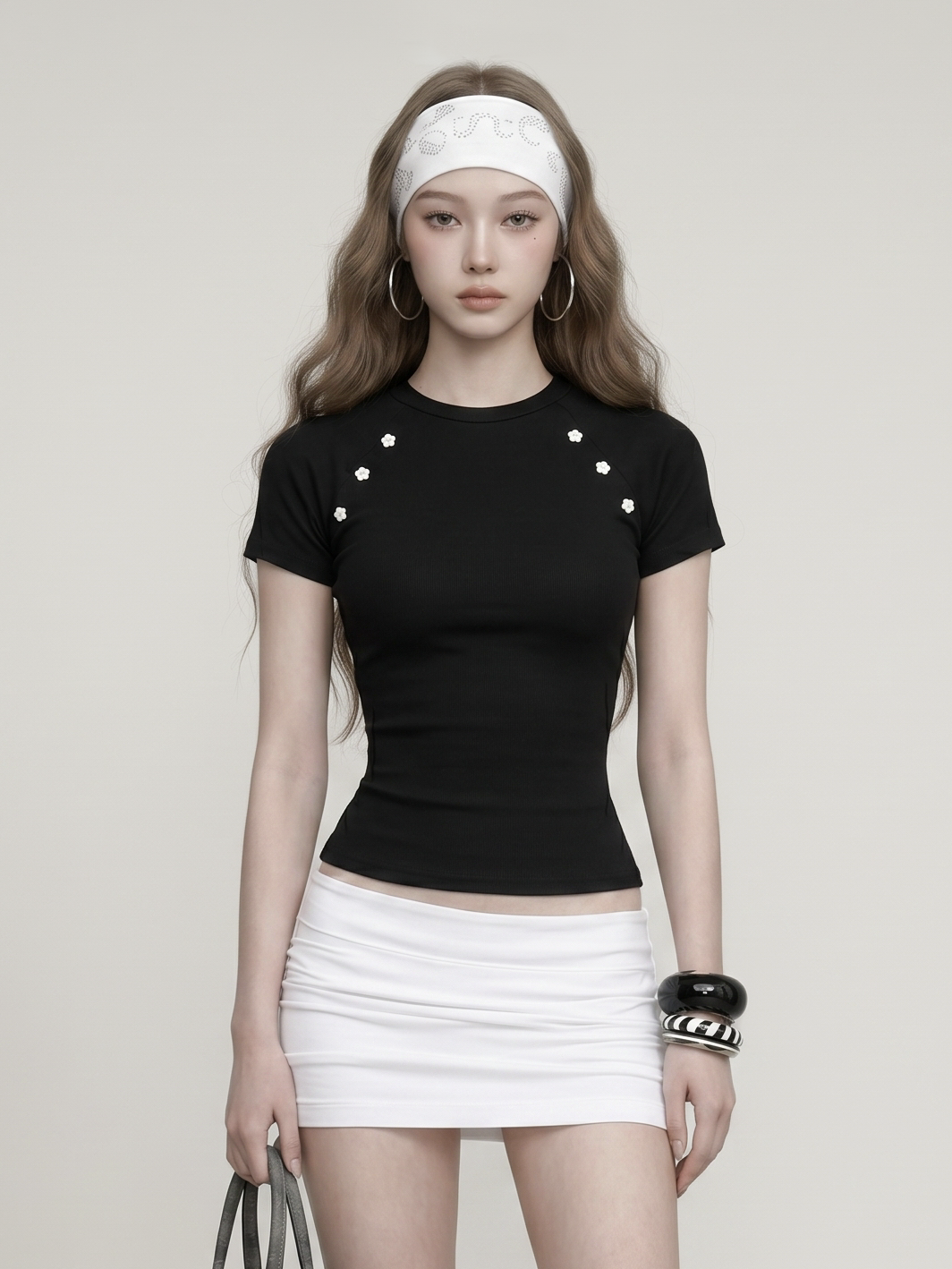  ÁO TAY NGẮN / BOUTON TOP (ATN01) 