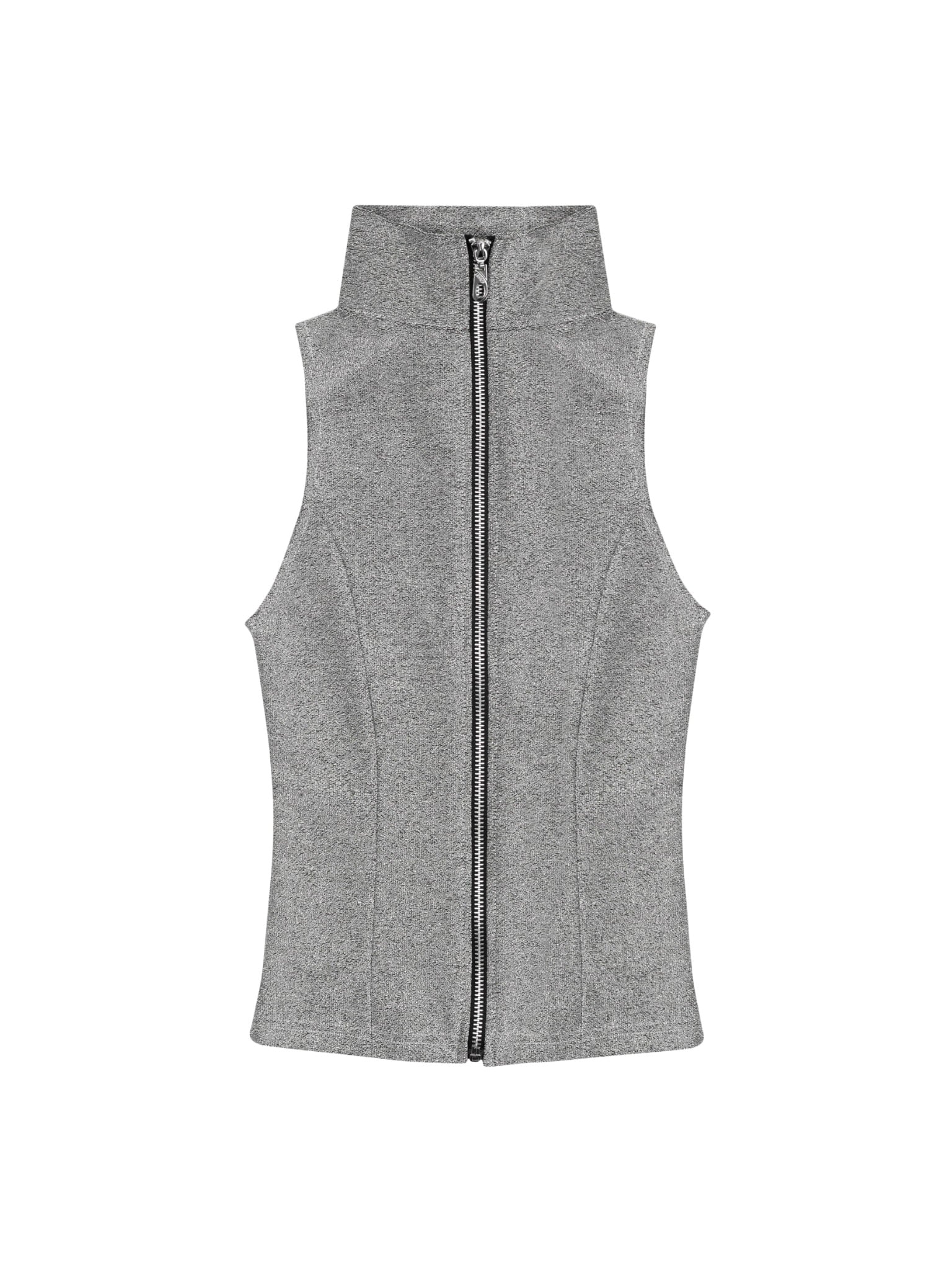  Áo Ba Lỗ Nữ Body Chiết Eo Cổ Trụ Vải Kim Tuyến Khoá Kéo Kim Loại (ABL12) 