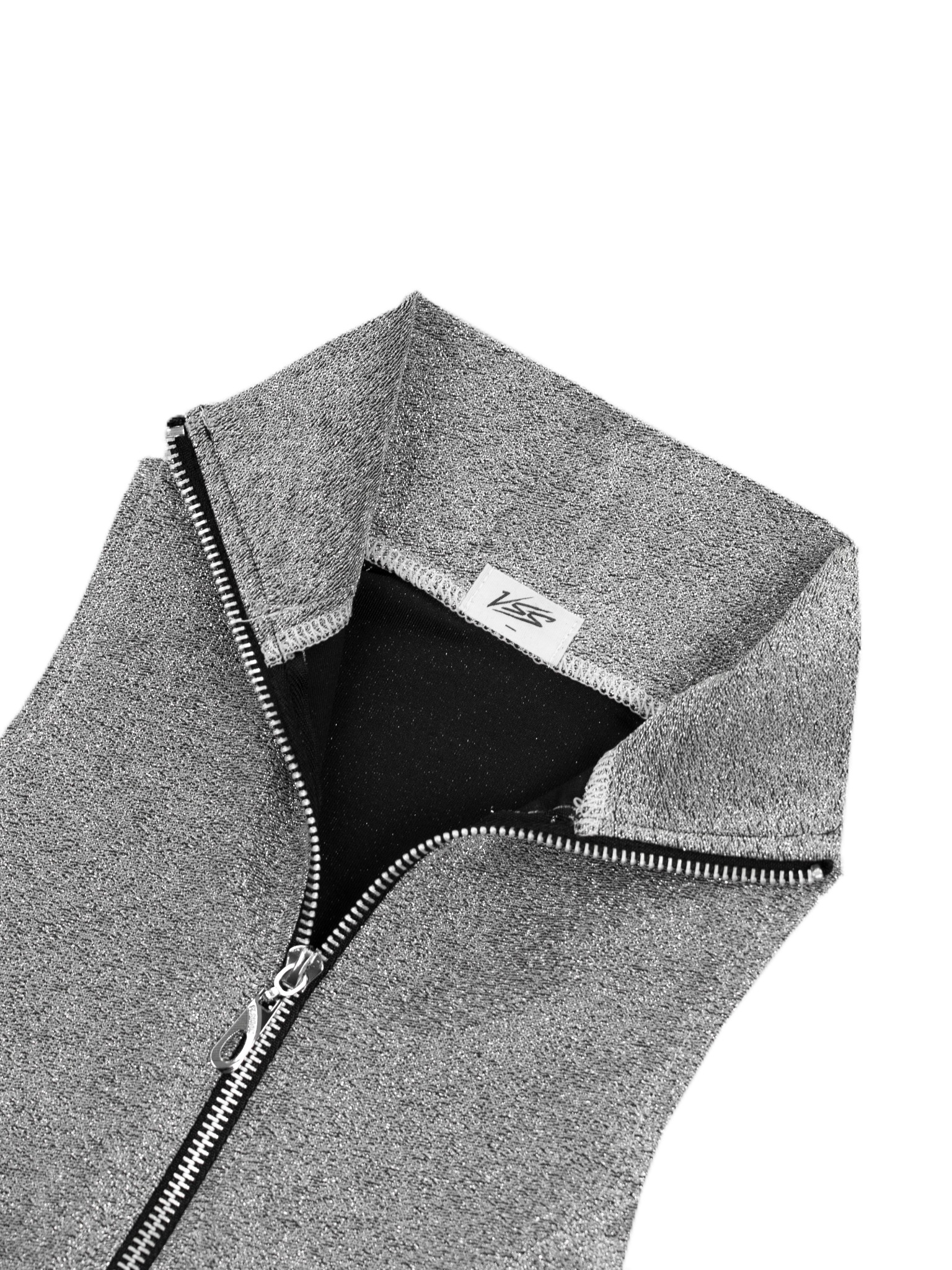  Áo Ba Lỗ Nữ Body Chiết Eo Cổ Trụ Vải Kim Tuyến Khoá Kéo Kim Loại (ABL12) 