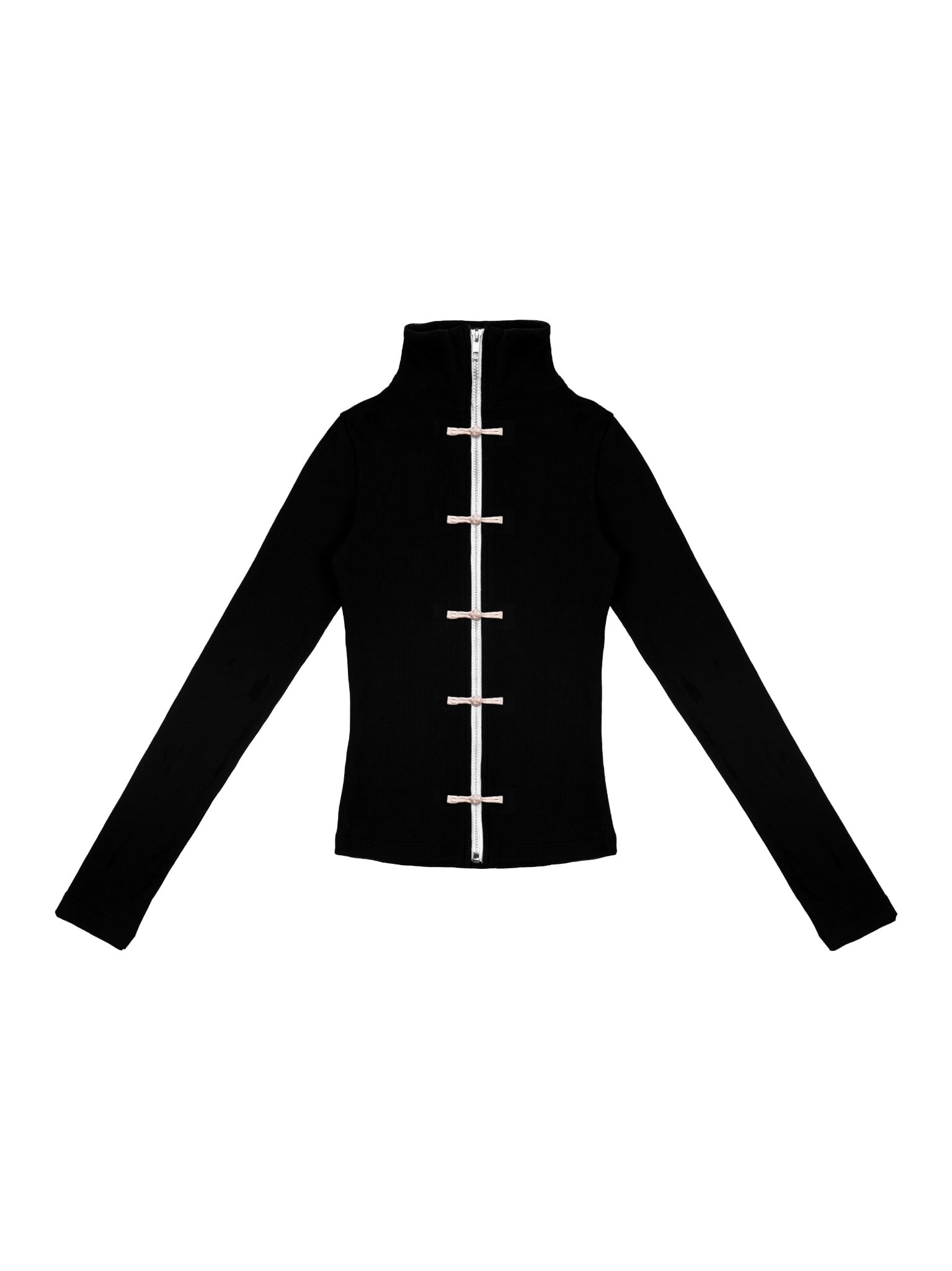  Áo Dài Tay Nữ Ôm Body Chiết Eo Cổ Lọ Khoá Kéo (ATD02) 